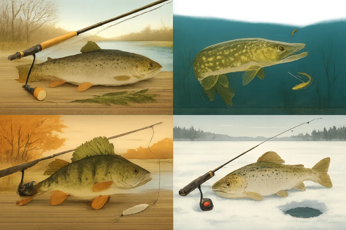 Kalalajit vuodenajoittain suomessa: vaihtoehtojen visuaalinen vertailu